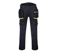 Portwest DX440 Lightweight Detachable Holster Pre-Bent Knees Reflective | Stretch Fabric, 16 Generously Sized Pockets, High Visibility, 4-Way Stretch, Cargo Storage