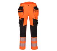 Portwest DX4 Hi Vis Detachable Holster Pocket Trousers Orange / Black 38" 31"
