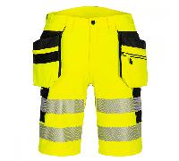 Portwest DX446 DX4 Hi-Vis Holster Pocket Shorts Yellow/Black 44" 44"