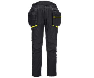 Portwest DX450 DX4 Detachable Holster Pocket Softshell Trousers Black 48" 31"
