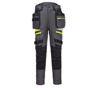 Portwest DX4 Women's Detachable Holster Pocket Trousers Metal Grey Regular 28