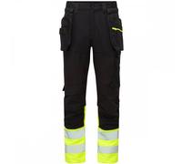 Portwest DX457 DX4 Hi-Vis Class 1 Craft Trousers Yellow/Black Waist: 3 30" 31"