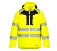 Portwest DX461 - DX4 Hi-Vis Waterproof Lined Winter Work Jacket - Yellow/Black