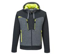 Portwest DX472 DX4 Zipped Hoodie Wicking Stretch Hooded Modern Jacket Metal Grey