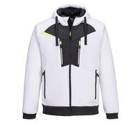 Portwest DX472 DX4 Zipped Hoodie Wicking Stretch Hooded Modern Jacket - White
