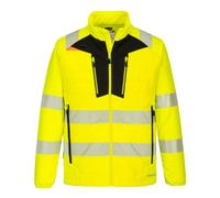 Portwest DX473 DX4 Hi-Vis Hybrid Baffle Jacket Durable Windproof - Yellow Black