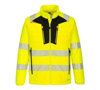 Portwest DX473 DX4 Hi-Vis Hybrid Baffle Jacket Durable Windproof - Yellow Black