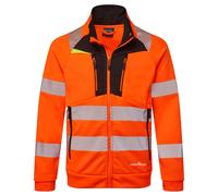 Portwest DX477 DX4 Hi-Vis Funnel Neck Zipped Sweatshirt Warmth Lightweight