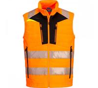 Portwest DX4 Hi Vis Hybrid Baffle Bodywarmer Orange / Black XL