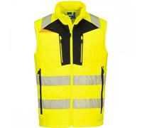 Portwest DX479 DX4 Hi-Vis Hybrid Baffle Bodywarmer Yellow/Black 3XL Co 3XL