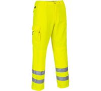 Portwest Hi-Vis Combat Work Trousers with Kneepad pockets - E046