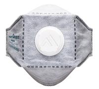 Portwest EAGLE FFP3 Valved Carbon Fold Flat Respirator (Pk10) White | P392