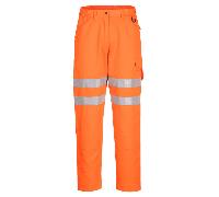 Portwest EC40 Eco Hi-Vis Work Trousers Orange Waist: 46" Inside L 46" 31"