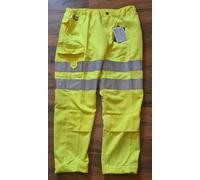 Portwest EC40 Eco Hi-Vis Work Trousers Yellow 42" Waist 31" Leg Reflective