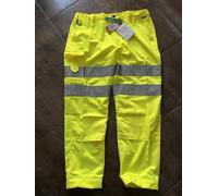 Portwest EC40 Eco Hi-Vis Work Trousers Yellow High Visibility Trade W42 L31