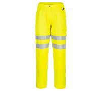 Portwest EC40 Eco Hi-Vis Work Trousers Yellow Waist: 34" Inside L 34" 31"