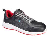 Portwest Eco Composite S3S Safety Trainers Black / Red Size 9