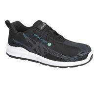 Portwest Eco Fly Composite Safety Trainers Black / Blue Size 7