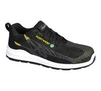 Portwest Eco Fly Composite Safety Trainers Black / Yellow Size 4