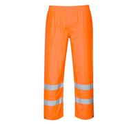 Portwest ES441 Hi-Vis Waterproof Rain Over Trousers | EN ISO 20471, Taped Seams, Elasticated Waist, Adjustable Hems, UPF 40, Reflective, Wet Weather