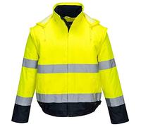 Portwest Essential 2-in-1 Jacket, Color: Yellow/Navy, Size: L, C464YNRL