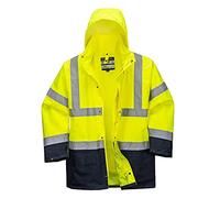 Portwest Essential 5-in-1 Two-Tone Jacket, Size: XXL, Colour: Yellow/Navy, S766YNRXXL
