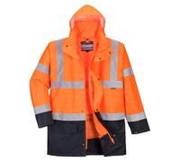 Portwest Essential 5-in-1 Two-Tone Jacket, Size: XXXL, Colour: Orange/Navy, S766ONRXXXL
