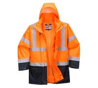 Portwest Essential 5in1 Hi-Vis Jacket Orange/Navy Size: 2XL Colour: Or 2XL