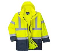 Portwest Essential 5in1 Hi-Vis Jacket Yellow/Navy Size: 2XL Colour: Ye 2XL