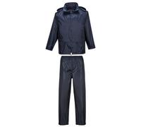 Portwest Essentials 2 Piece Waterproof Rain Suit Navy M