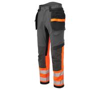 Portwest EV4 EV442 Hi Vis Stretch Class 1 Work Trousers with Holster Pockets
