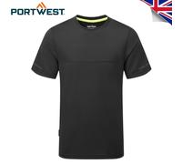 Portwest EV4 Lightweight T-Shirt Moisture Wicking Short Sleeves Work Tee Short