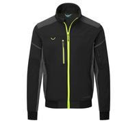 Portwest EV464 Men's Waterproof Softshell Bomber Jacket - Lightweight Breathable Reflective Workwear Jacket with Hood Black, Large