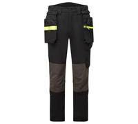 Portwest EV440 Men's Slim Fit Work Trousers Stretch Fabric Knee Pad Pockets | Grey, 32 Waist