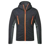 Portwest EV470 Men's Insulated Hybrid Jacket - Lightweight Breathable Reflective Workwear Jacket with Hood Metal Grey, X-Large
