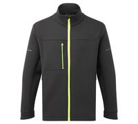 Portwest EV473 Men's Full Zip Technical Fleece Jacket - Lightweight Breathable Reflective Workwear Jacket Black, XX-Large