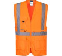 Portwest Executive Tablet Pocket Hi Vis Vest Orange XL