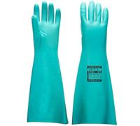Portwest Extended Length Nitrile Gauntlet, Size: L, Colour: Green, A813GNRL