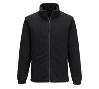 Portwest F205 Aran Fleece Long Sleeve Machine Washable Front Zip Opening | Black, 2X Large, EN 14058 Class 1, UPF 50+, Regular Fit, Elasticated Cuffs, Anti-Pill Finish, Secure Storage, Zipped Pockets