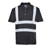Portwest F477 Iona Enhanced Polo Shirt Short Sleeve Button Front Reflective