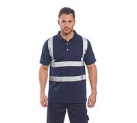 Portwest F477 Iona Enhanced Polo Shirt Short Sleeve Button Front Reflective