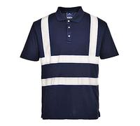 Portwest F477 Iona Enhanced Polo Shirt Short Sleeve Button Front Reflective