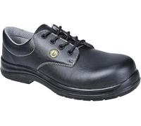 Portwest Portwest Compositelite ESD Laced Safety Shoe S2, Size: 41, Colour: Black, FC01BKR41