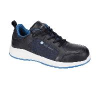 Portwest FC07 Eco Composite Trainer S3S SR Black/Blue UK5 Colour: Blac UK5 - EU38 - US6