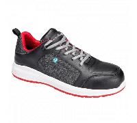 Portwest FC07 Eco Composite Trainer S3S SR Black/Red UK5 Colour: Black UK5 - EU38 - US6