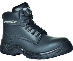 Portwest FC12BKR45 Compositelite Fur Lined Thor Boot, S3 CI, Regular, Size: 45, Black