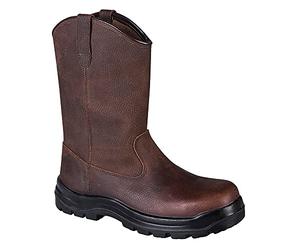 Portwest FC16 Composite Leather Safety Rigger Boots Heat Resistant | EN ISO 20345, 300°C Rubber Outsole, S3S HRO FO SR Classification, Fiberglass Toecap