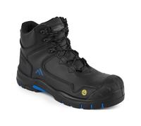 Portwest FC18 Composite Action Leather Mid Boot S3S ESD HRO SR SC FO Black Blue