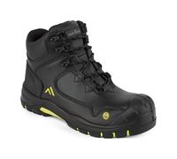 Portwest FC18 Composite Action Leather Mid Boot S3S ESD HRO SR SC FO BlackYellow