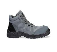 Portwest FC20 Composite Suede Ankle Boot S1PL TPU Scuff Cap Metal Free Lightweight Fuel Oil Resistant Slip Resistant Dual Density Safety Footwear, Metal Grey, UK 12
